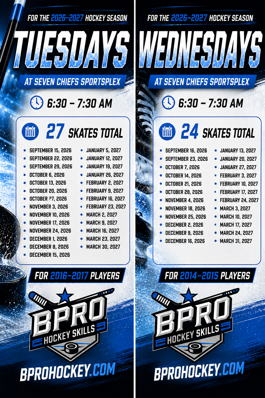 BPRO Hockey Breakfast Club schedule